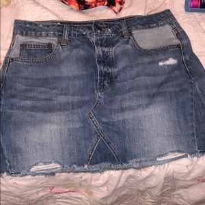 AEO high waisted denim skirt